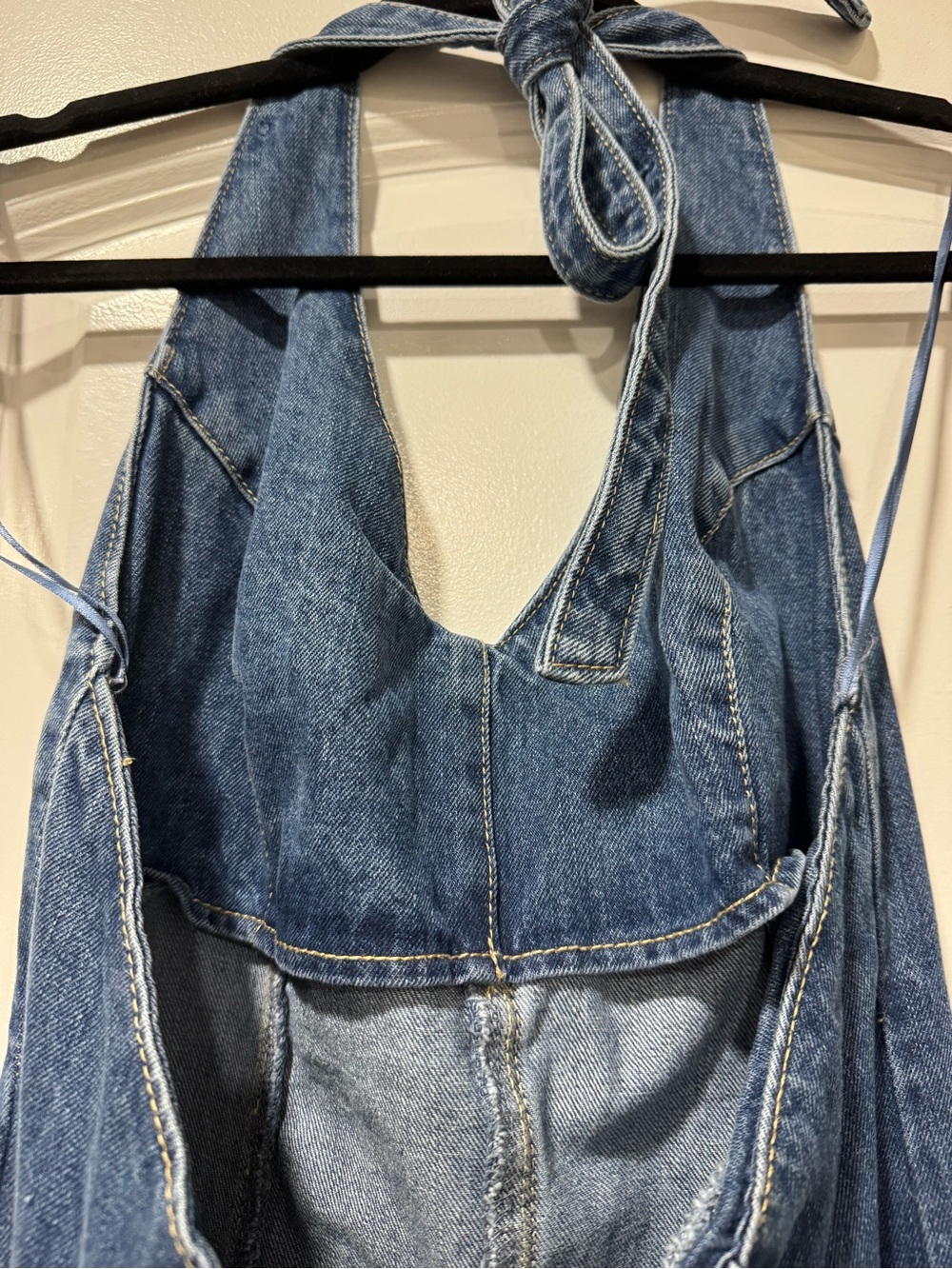 Velvet Heart Denim Halter Midi Dress - 4 - Picture 7 of 10